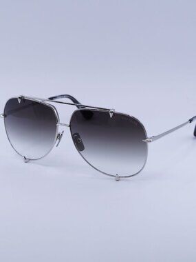 Dita TALON-23007-I-62 Sunglasses Silver Aviator Frame, Grey Lenses
